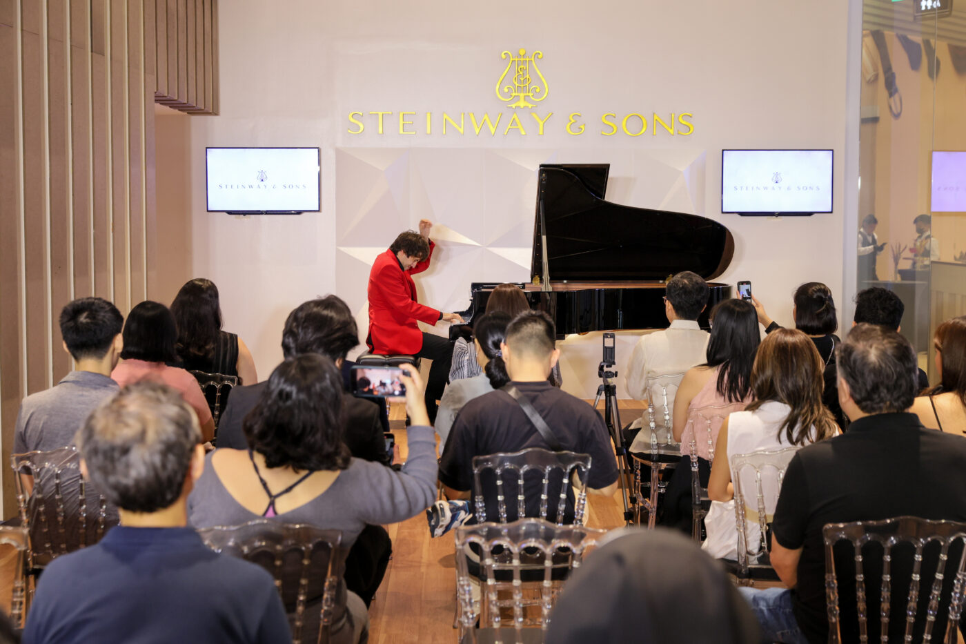 Steinway Artist Dominic Ferris Performing During Steinway Boutique Manila's First STEP Conferment Ceremony